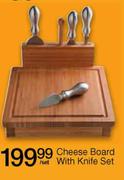 Cheese Board with Knife Set