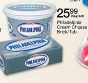 Philadelphia Cream Cheese Brick/Tub-250g each