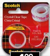Scotch Crystal Clear Tape 19mm*5mm -Each