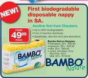 Bambo Nature Nappies Junior 42's/Maxi 50's/Maxi Plus 46's/Midi 56's-Per Pack