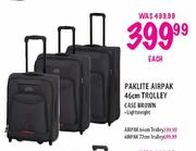 Paklite Airpak 46cm Trolley Case Brown-each