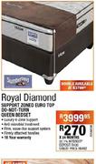 Royal Diamond support Zoned Euro Top Do-Not-Turn Queen Bedset