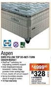 Aspen Euro Pillow Top Do-Not-Turn Queen Bedset