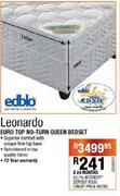 Leonardo Euro Top No-Turn Queen Bedset