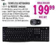 Logitech Wireless Keyboard & Mouse-per set