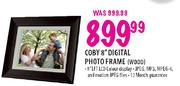 Coby 8" Digital Photo Frame-8" (WOOD)