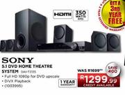 Sony 5.1 DVD Home Theatre System-DAV-TZ135