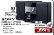 Sony Micro Hi-Fi With CD Player & Ipod Dock-CMT-FX300