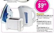 Steam & Spray Iron-1200W Or Automatic Kettle-1.7l Or Toaster-2 Slice Each