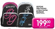 Gotcha Girls Crimson or Boys Scatter Backpack-Each