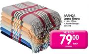 Aranda Lusso Throw 130 x 170cm-Each
