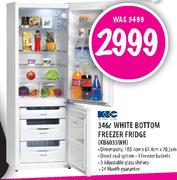 KIC White Bottom Freezer Fridge-346l 