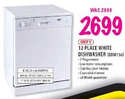 Defy 12 Place White Dishwasher