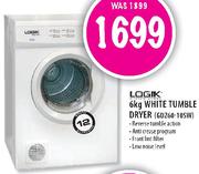 Logik White Tumble Dryer-6kg 