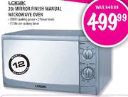 Logik Mirror Finish Manual Microwave Oven-20l 
