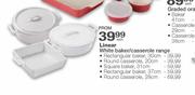 Linear White Baker/Casserole Rectangular Baker-30cm Each