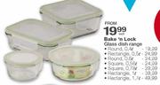 Bake N Lock Glass Dish Range Round-0.6Ltr 