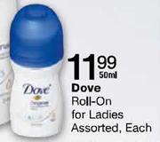 Dove Roll-On For Ladies-50ml 