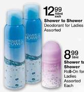Shower To Shower Deodorant For Ladies-150ml Each