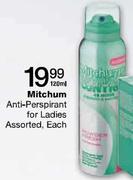 Mitchum Anti-Perspriants For Ladies-120ml 