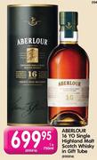 Aberlour 16 Yo Single Highland Malt Scotch Whisky In Gift Tube-1*750ml