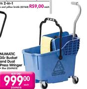 Numatic Bucket and Dual Press Wringer-30ltr