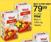 Vital Maxi C-1000mg Tablets-2x30's