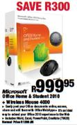 Microsoft Office Home & Student 2010 + Wireless Mouse 4000