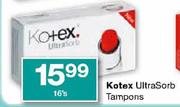 Kotex Ultrasorb Tampons-16's