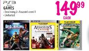 PS3 Games Dead Rising 2, Assassin's Creed 2 And Uncharted-Each
