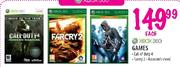 XBOX 360 Games Call Of Duty 4, Farcry 2 And Assassin's Creed-Each