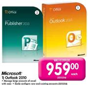 Microsoft Outlook 2010-Each