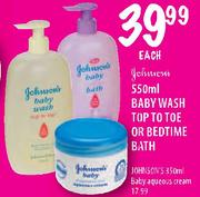 Johnson's Baby Wash Top To Toe Or Bedtime Bath-550ml Each 