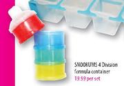 Snookums 4 Division Formula Container