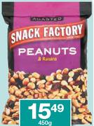 Snack Factory Peanuts/Peanuts & Raisins-450g-Each