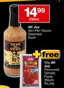 All Joy Veri Peri Sauce Assorted Each-250ml