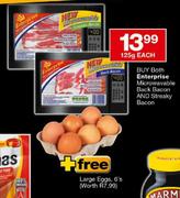 Enterprise Microwavable Back Bacon And Streaky Bacon-125g