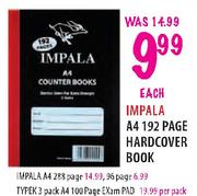 Typek 3 Pack A4 100 Page Exam Pad-Per Pack
