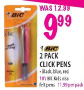 BIC Click Pens-2 Pack