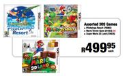 Assorted 3DS Games-Pilotwings Resort,MArio Tennis Open,Super Mario 3D Land Each