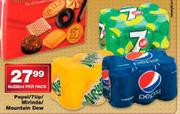 Pepsi/7UP/Mirinda/Mountain Dew-6x330ml Per Pack