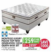Sealy Posture Premier Plus Montego Luxury Pillow Top New Generation 152cm Queen Base Set