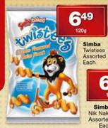 Simba Twistees Assorted-120g Each