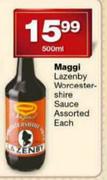 Maggi Lazenby Worcestershire Sauce Assorted-500ml Each 