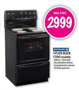 Kelvinator 4 Plate Black Stove(KC60WB)(