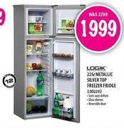 Logik Metallic Silver Top Freezer Fridge-225Ltr(LDO2255)