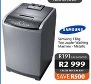 Samsung Top Loader Washing Machine-Metallic-13kg