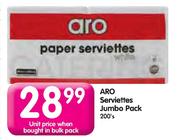 ARO Serviettes Jumbo Pack-200's