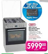 Defy 600 4 Burner Gas/Electric Stove Stainless Steel (DGS125)