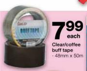 Clear/Coffee Buff Tape-48mm x 50m